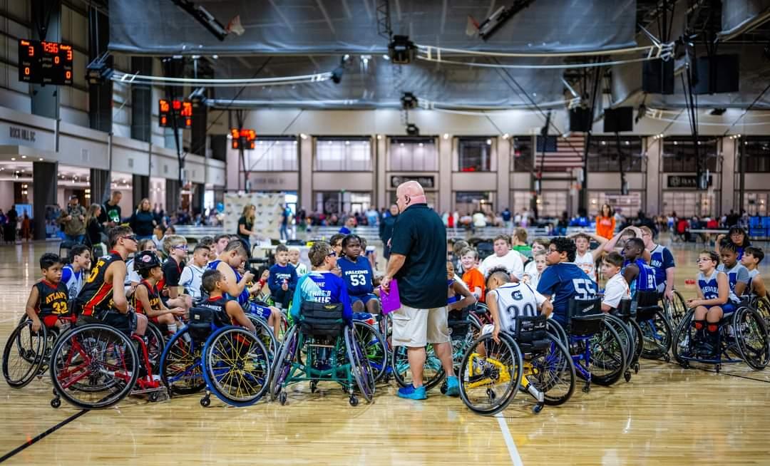 Teamship's tweet photo. One of the things I love most about wheelchair basketball is the instant acceptance that exists among the athletes.  In a world where our differences are noticed first, my oasis is where our similarities are embraced.  These kids love being athletes, and they love being together. https://t.co/tte75fHiPM
