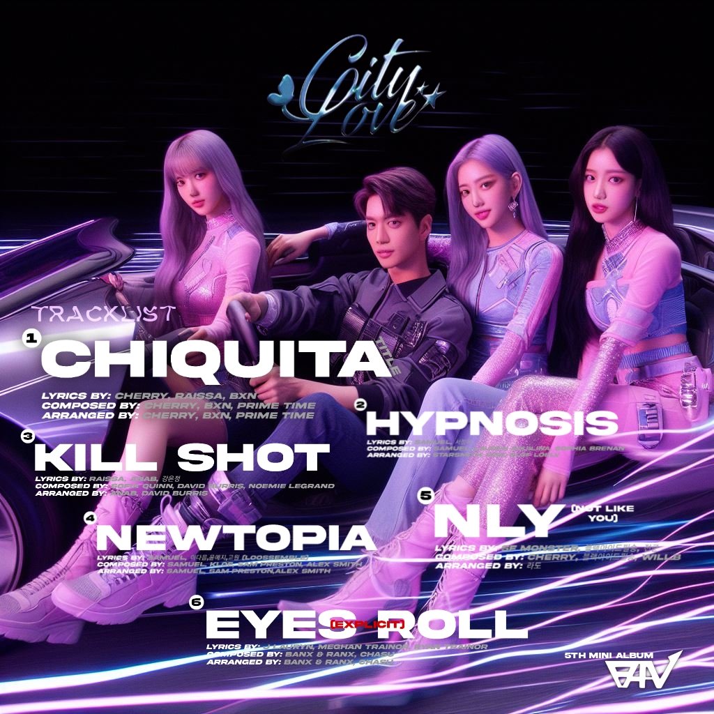 FAT4Lofficial's tweet photo. FAT4L 5TH MINI ALBUM
"CiTY LOVE"
TRACKLIST
Release on
2023.11.17 FRI 6AM (KST)
📌"CiTY LOVE" Pre-save & Pre-order
https://t.co/rRUzRImGHy
#FAT4L #5THMINIALBUM #CiTYLOVE #SAMUEL #RAISSA #SFMONSTER #ANAB #TRACKLIST https://t.co/aEJuHKocO2