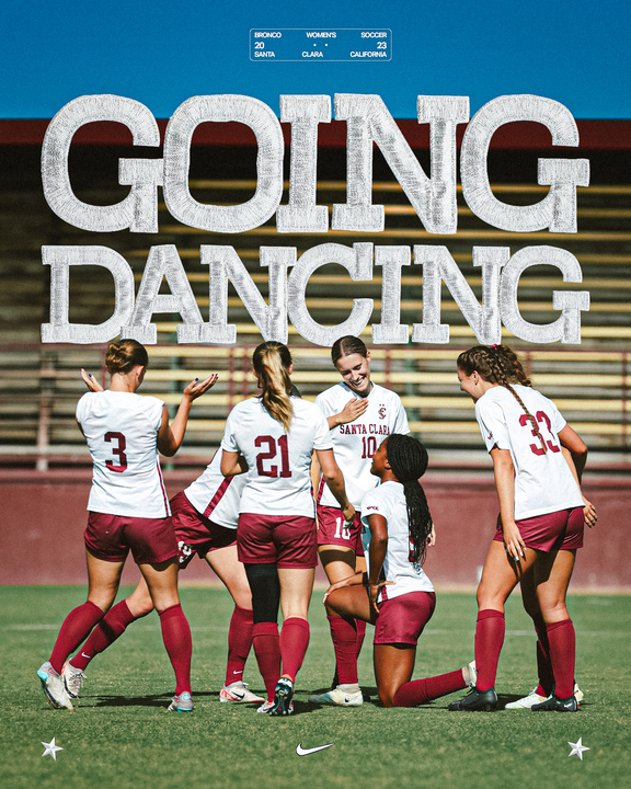 SCUWomensSoccer's tweet photo. The Broncos are dancing again! 💃

We host Arizona State in the first round!

#StampedeTogether https://t.co/GM7jttn7Ck