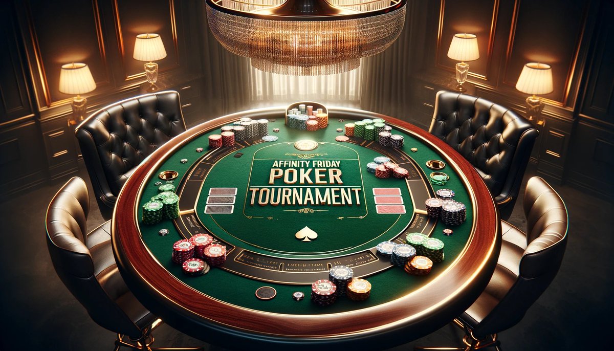 ♠️♥️Affinity Friday Poker Tournament♣️♦️
Friday, November 10 at 8:30pm ET sharp!
➡️FREE entry but must hold at least 20 mil #Affinity
Hosted on pokernow.club
✔️Will be maximum 6 people per table
✔️No Limit Texas Hold 'Em

PRIZES:💰
🥇$250 (USDC)
🥈$150 (BNB)
🥉$100