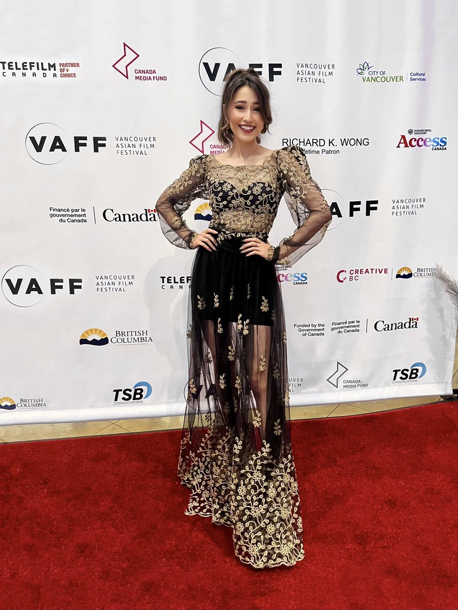 ZeniaMarshall's tweet photo. Thanku to the @VAFFvancouver for having me on the #VancouverAsianFilmFestival red carpet! The community, support &amp; talent this event brings together is so beautiful! Honoured 🥰✨🙏

Modern Filipiniana Dress by Vancouver Filipino Canadian designer 👗#GenetteMujar #gnetzdesigns https://t.co/CIk5rXLvFd