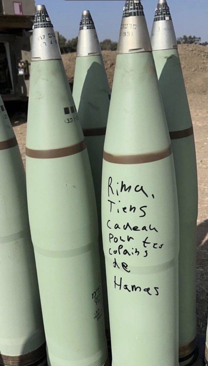 CerfiaFR's tweet photo. 🇫🇷🇵🇸 FLASH | La Franco-Palestinienne, #Rima Hassan, qui est harcelée avec des menaces de mort et de viol depuis plusieurs jours, a reçu aujourd’hui comme message sur un missile : "Rima tiens cadeau pour tes copains du Hamas". https://t.co/SJt6lmtAYf
