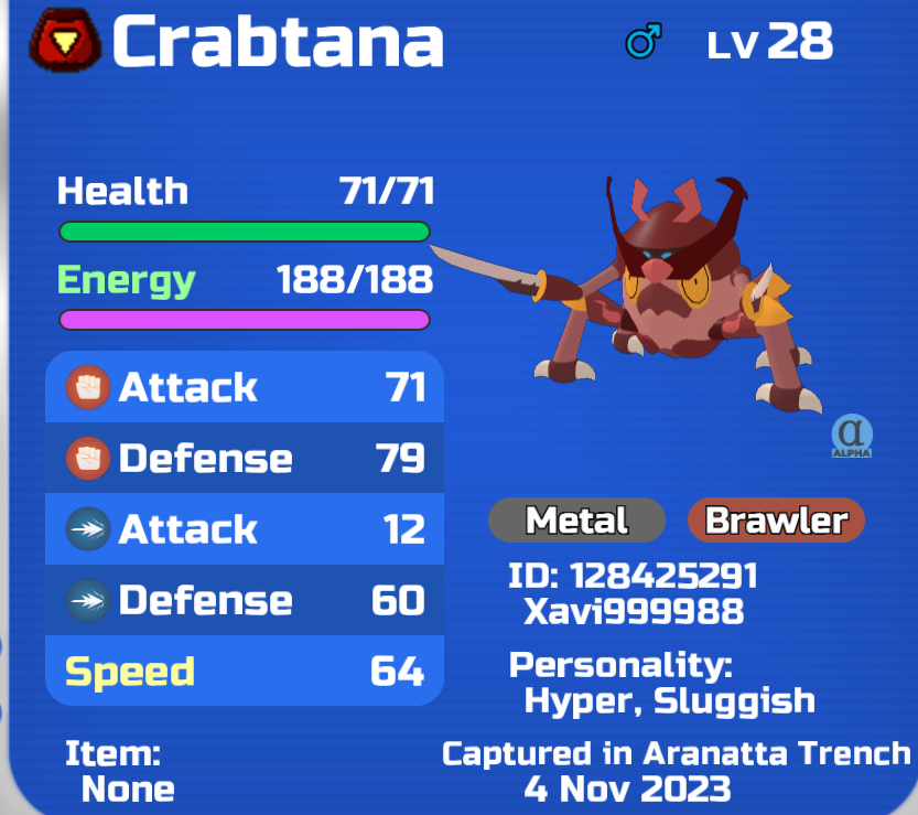 Seplactus's tweet photo. Giving away a gamma Prawnsu and 3 gleams from Aranatta Trench
How to enter this giveaway:  

- Follow me and retweet this post  

Giveaway ends sometime this weekend #LoomianLegacy https://t.co/IsZn9lP29L