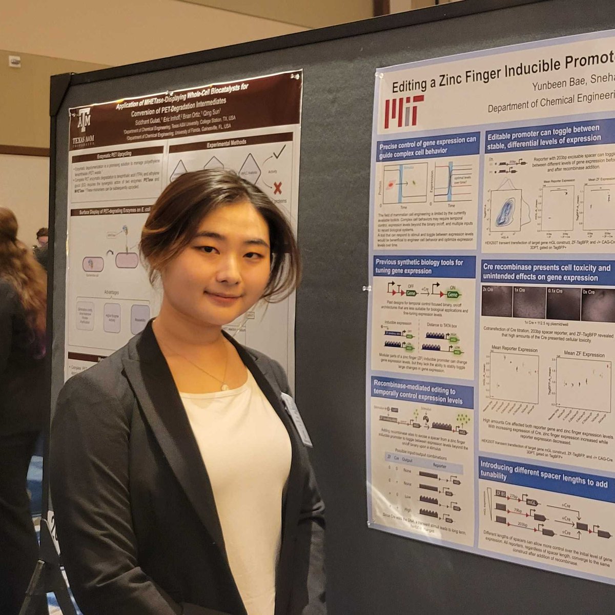 Congrats to our awesome UROP Yunbeen Bae on her terrific work on promoter editing and 1st place award for her poster! <a href="/MITChemE/">MIT ChemE Dept</a> <a href="/urop_mit/">MIT UROP</a>