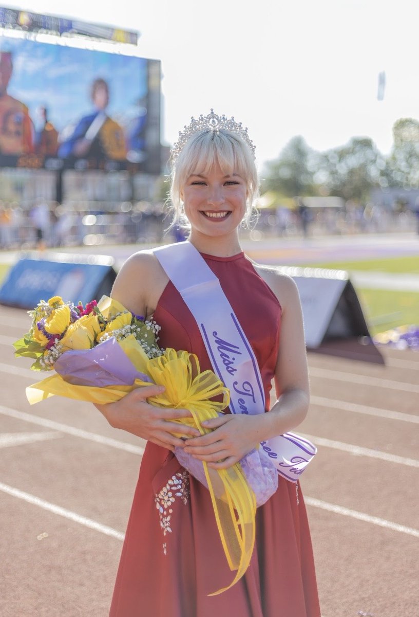 TNTechCEROC's tweet photo. Congratulations to Lela Gracy for being voted Miss Tennessee Tech 2023!!! Lela was nominated by the Women in Cybersecurity (WiCyS) student chapter. Along with other leadership roles that she serves in across the campus, Lela represents CEROC as a senior student ambassador. https://t.co/NxeCqCZ8rl
