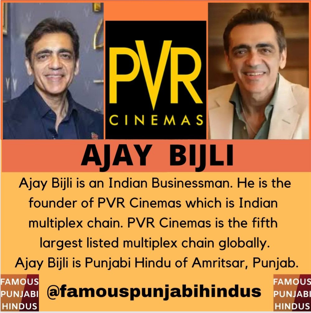Ajay Bijli - Famous Indian Businessman #ajaybijli #amritsar #punjabihindu #hindupunjabi #pvrcinemas #pvrinox