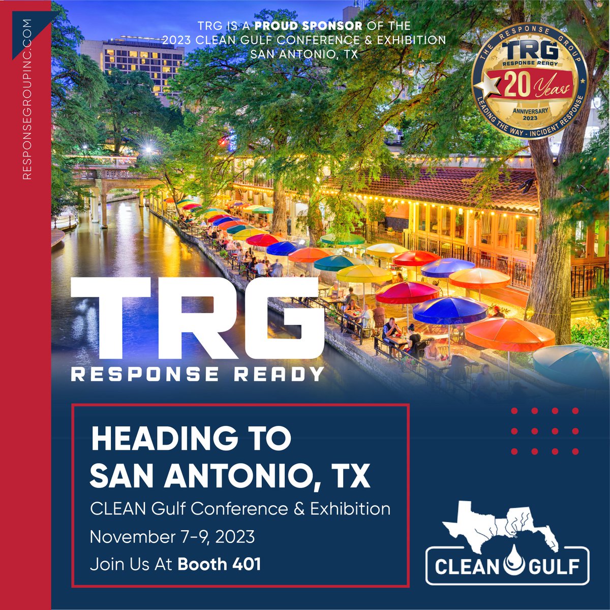 TRG is a proud sponsor of the 2023 Clean Gulf Conference. We  look forward to seeing you there! #oilspillresponse #emergencymanagement #crisismanagement #preparedness #crisiscommunications #trgresponseready