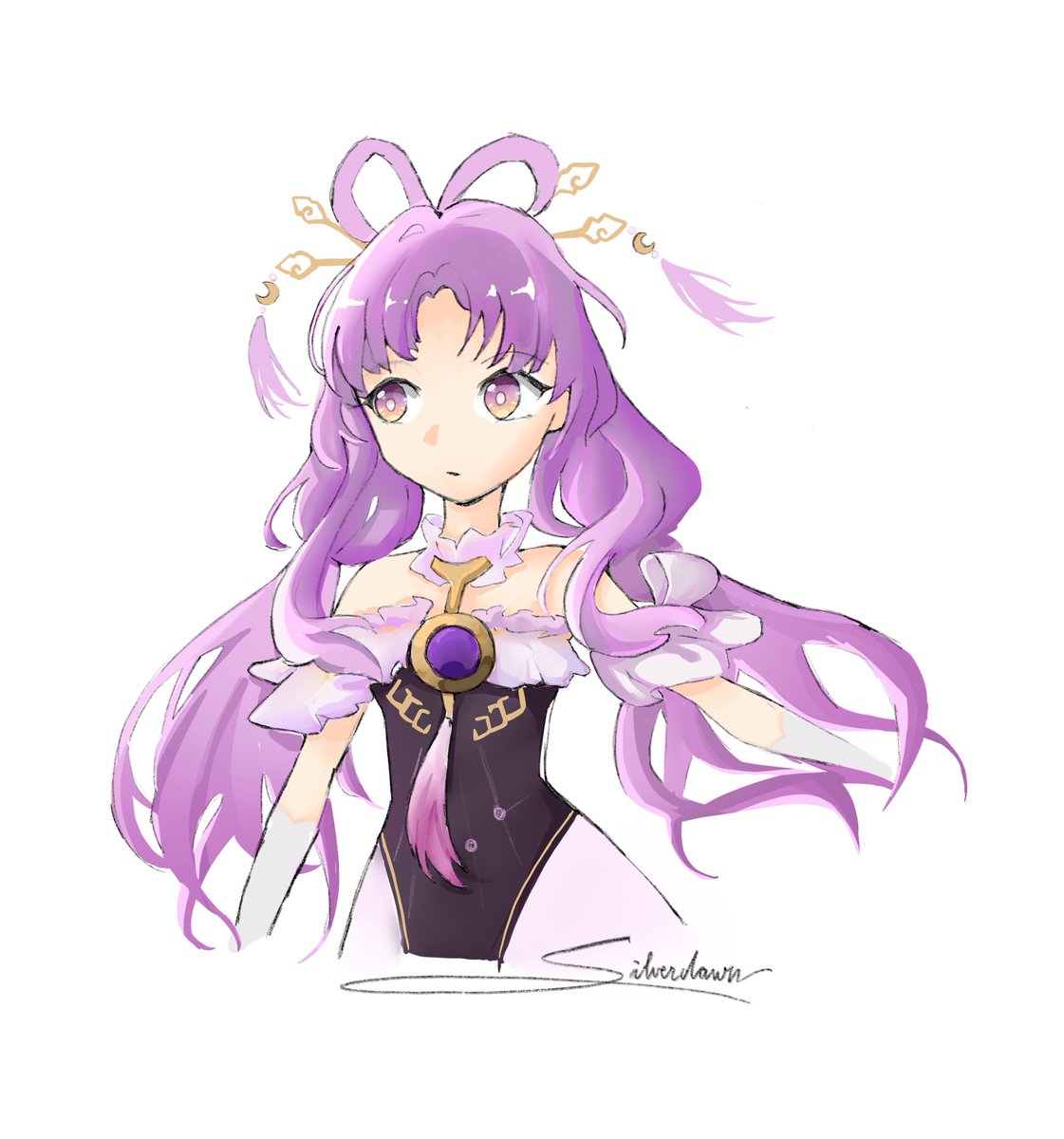 _Silverdawn_'s tweet photo. So I colored that one Fu Xuan sketch…  mostly

#FuXuan https://t.co/eE3AFeCmNi