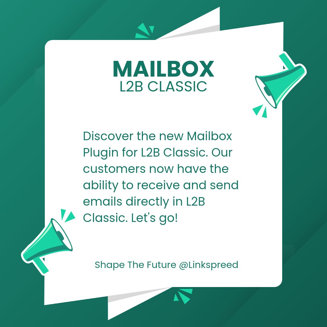 linkspreed's tweet photo. 📧 Calling all L2B Classic users! 🚀 You can now read and send emails directly through our new Email Plugin. No more switching between apps - everything in one place! 🙌 #ProductUpdate #EmailPlugin #BoostProductivity https://t.co/ZH3NkNwR1u