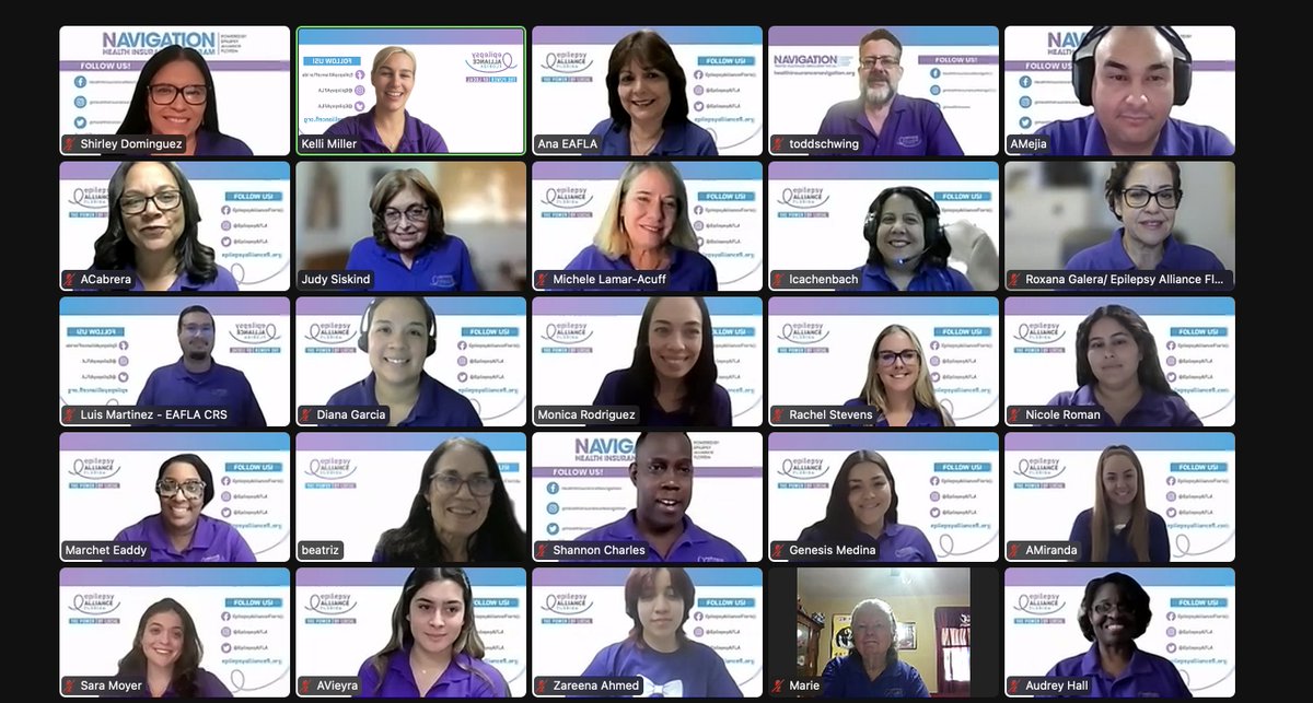 EpilepsyAFLA's tweet photo. Our staff at Epilepsy Alliance Florida is Popping Out in Purple! Join us and #PopOutInPurple this month to raise awareness for epilepsy π #epilepsyawarenessmonth #shineyourlightonepilepsy https://t.co/Tqe8VZIrjl