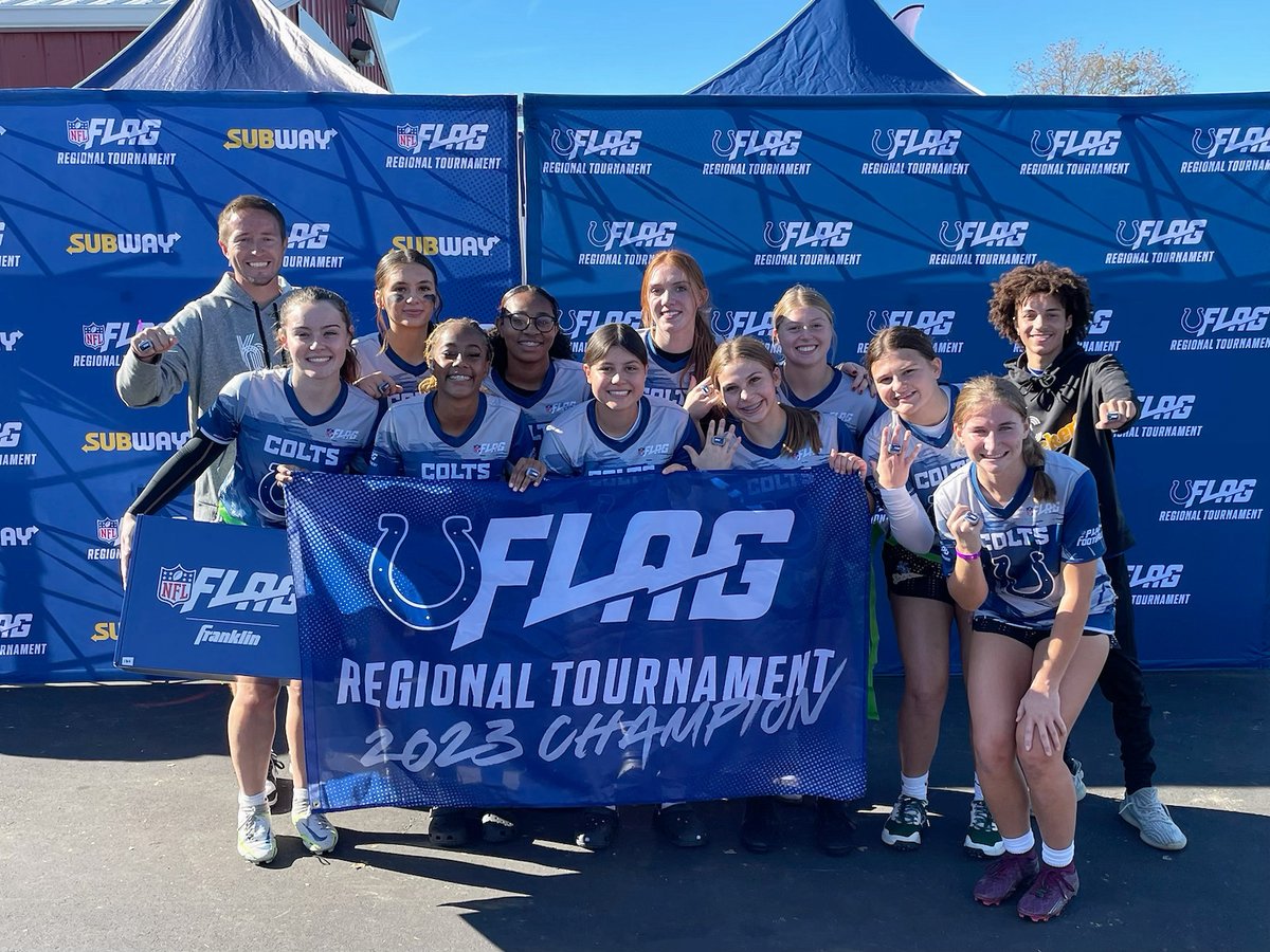KansasCityYMCA's tweet photo. Our YMCA Flag Football 17U girls from Staley High School won the @NFLFLAG Colts regional this weekend! They get to move on to the NFL Flag Championship at the Pro Bowl Games in Orlando! 👏👏 https://t.co/8qt5e4fa3p