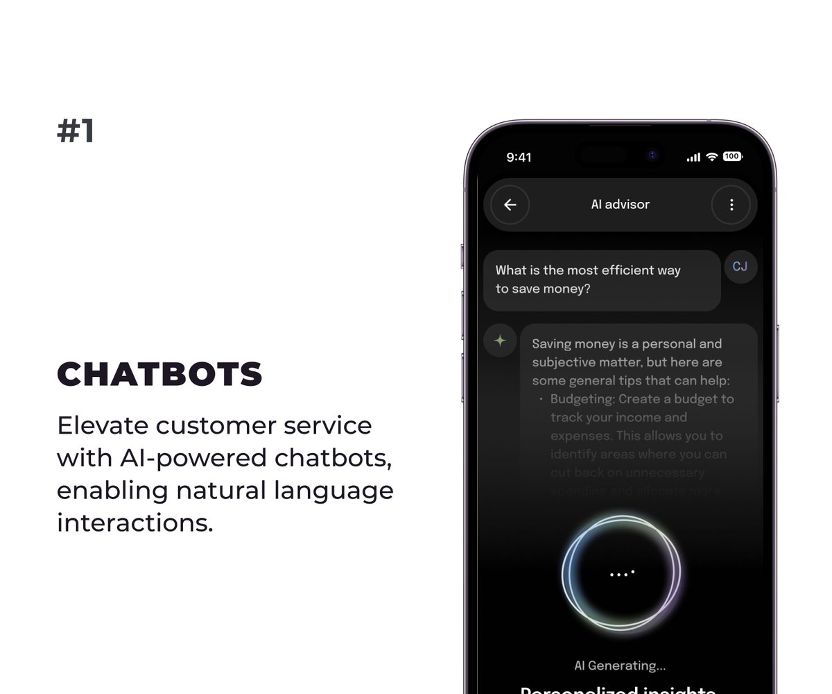 uptechteam's tweet photo. 🏦 Exploring Generative AI in Banking 

Discover how Generative AI is revolutionizing the banking industry through practical use cases. 

Check Uptech blog for more insights!

#GenerativeAI #ai #fintech https://t.co/Hgqao6JDbB