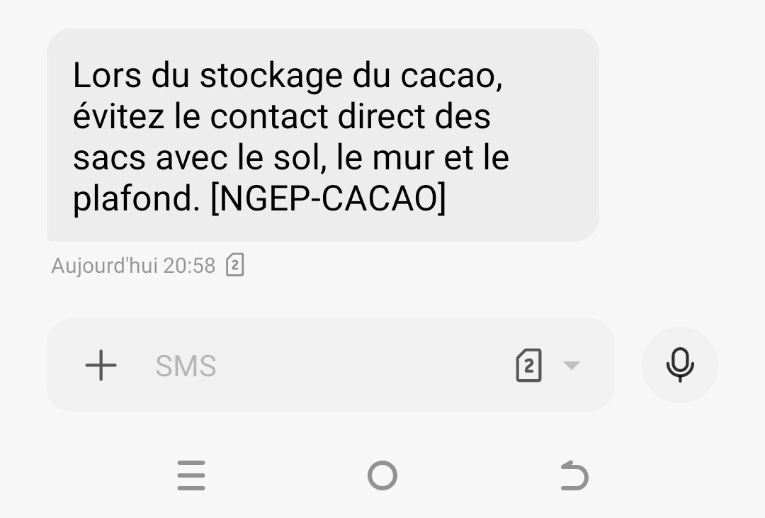 Depuis de 2 ans, nous accompagnons et échangeons avec les communautés rurales de la région de San Pédro autour des bonnes pratiques agricoles et phyto dans la Cacaoculture via des messages et l'application #FarmBook avec notre partenaire <a href="/rikolto/">Rikolto</a>
#Civ225 #Ci20 <a href="/dev_ict4/">ICT4Dev</a> #ICT4Ag