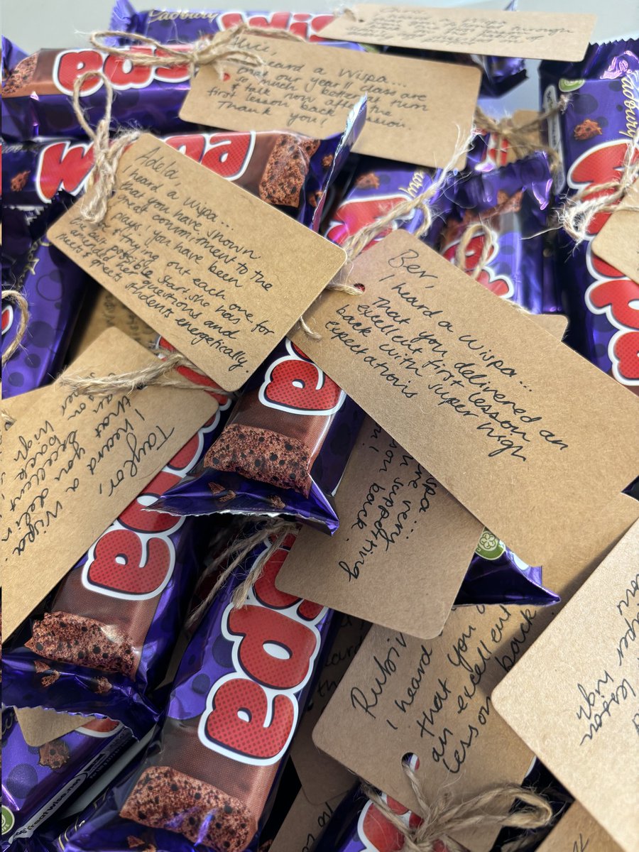 Practice makes permanent - another excellent blog <a href="/MissTBegum/">Thahmina</a> 

I loved seeing the first lessons back and the impact of staff and students perfecting routines together. 

<a href="/FgcsInfo/">Forest Gate Community School</a> staff are brilliant. I heard a Wispa..