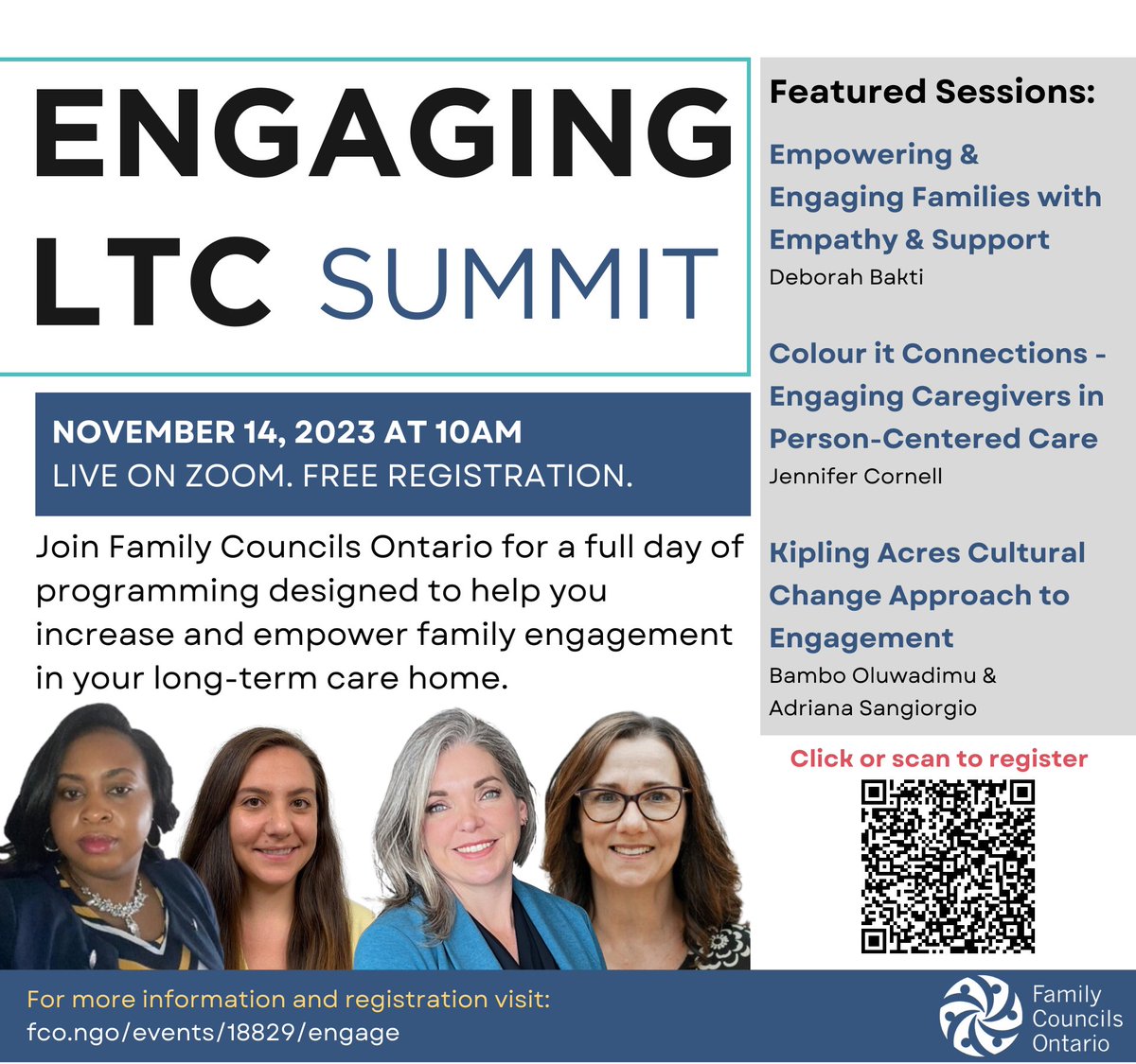 FamCouncils_ONT's tweet photo. Register now! FCO's #EngagingLTC Summit is just days away and spaces are limited... For full event schedule and registration visit us online at: https://t.co/uxhRtM39E3 https://t.co/JU0ej7Bk2w