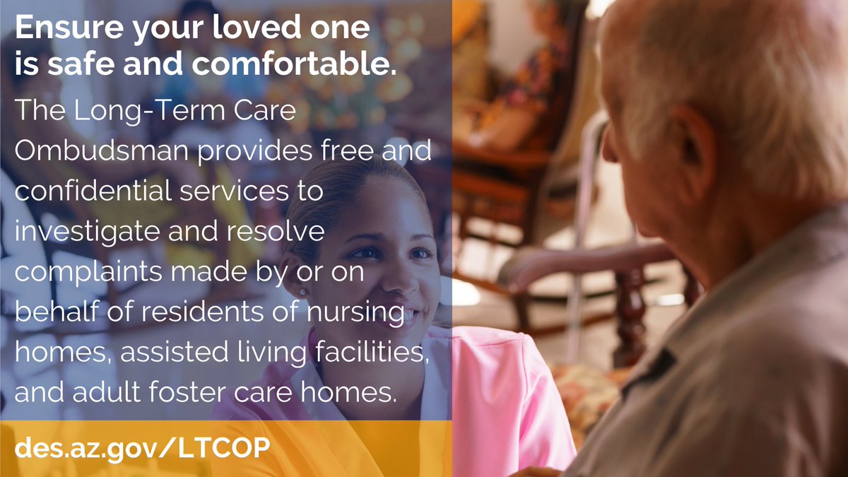ArizonaDES's tweet photo. Find more information about the Long-Term Care Ombudsman Program at https://t.co/Asuo32wCtO https://t.co/ZVywIwOZL1