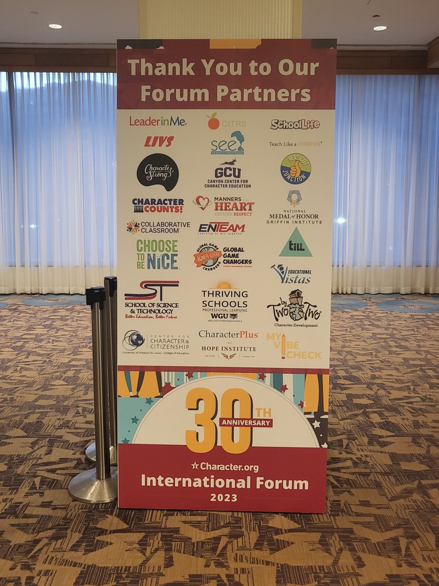 Our 30th anniversary, 2023 International Forum has officially kicked off and we are so thankful for everyone who's shown up to support us! 

Special thanks to our sponsors who have made this dream a reality. We hope everyone keeps enjoying!

#growyourcharacter #characterorg