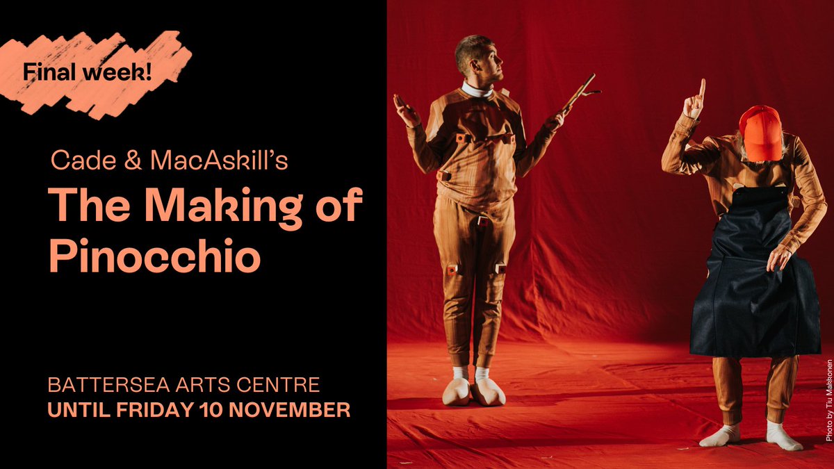🎤 The Making of Pinocchio has been nominated for a Critic's Award from Québec Theatre Critics Association for "Shows created outside Québec"

This is your sign to see 'the queer love story of the year’!

📆 Until Fri 10 Nov
📍 <a href="/battersea_arts/">BatterseaArtsCentre</a>

🎟️Book now: artsadmin.co.uk/events/the-mak…