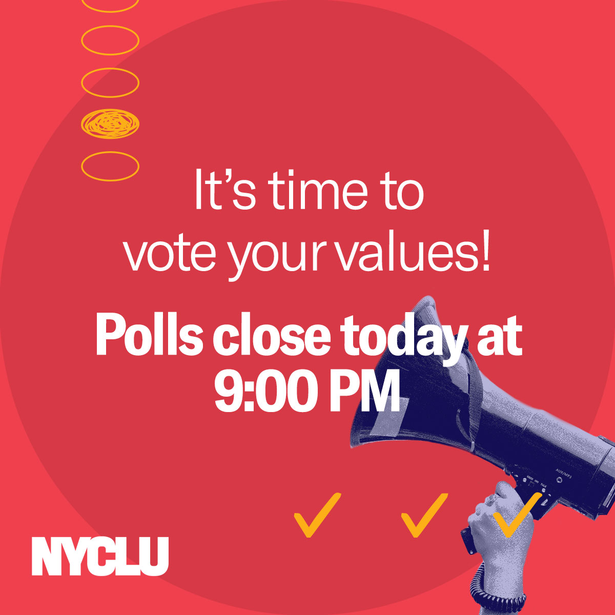 It's #ElectionDay! Know your rights:

🗳️ Polls close at 9pm. If they close while you are in line, remain in line
🗳️ If you make an error on your ballot, ask for a new one
🗳️ If the machines are down at your polling site, ask for a paper ballot
🗳️ Call <a href="/866OURVOTE/">Election Protection</a> for any problems