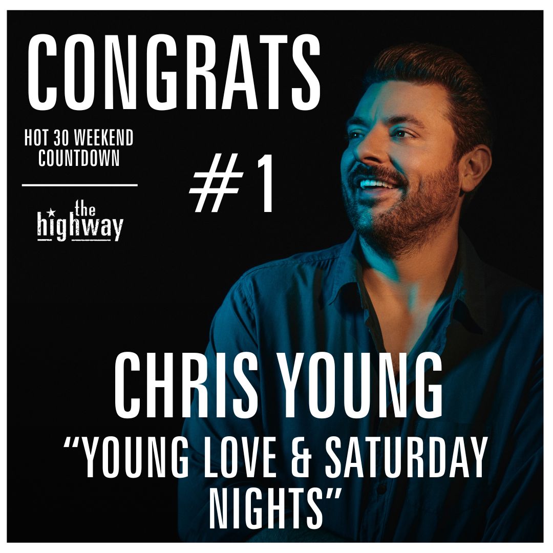 A BRAND NEW #1 THIS WEEK! @ChrisYoungMusic is on top with his new single 'Young Love & Saturday Nights'! We like being able to listen to a little David Bowie here on The Highway. Pop on into the SiriusXM App to find out where your favorite artist landed. Search: Hot 30. #sxmHot30