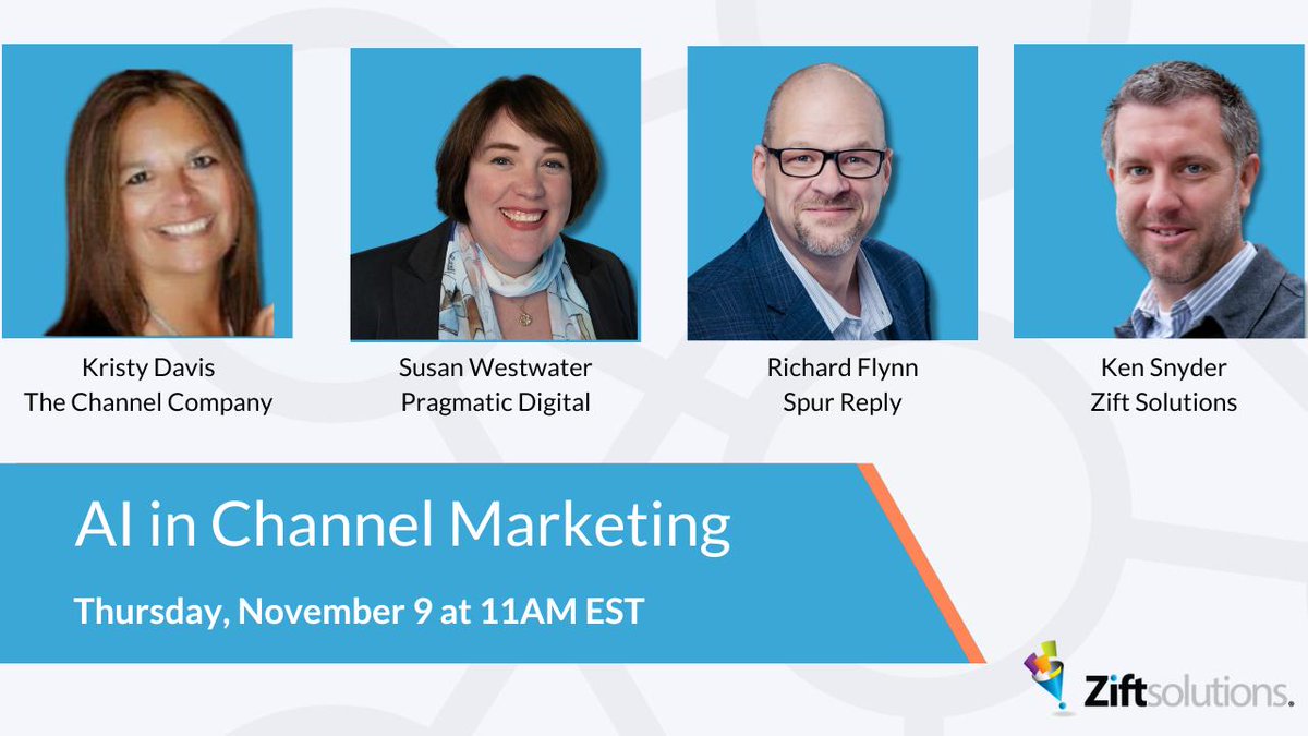 lionelfarr's tweet photo. Curious about AI? Zift is hosting an upcoming LinkedIn Live about using AI in the channel. https://t.co/9auGQmg86M https://t.co/1M7LFFtnWh