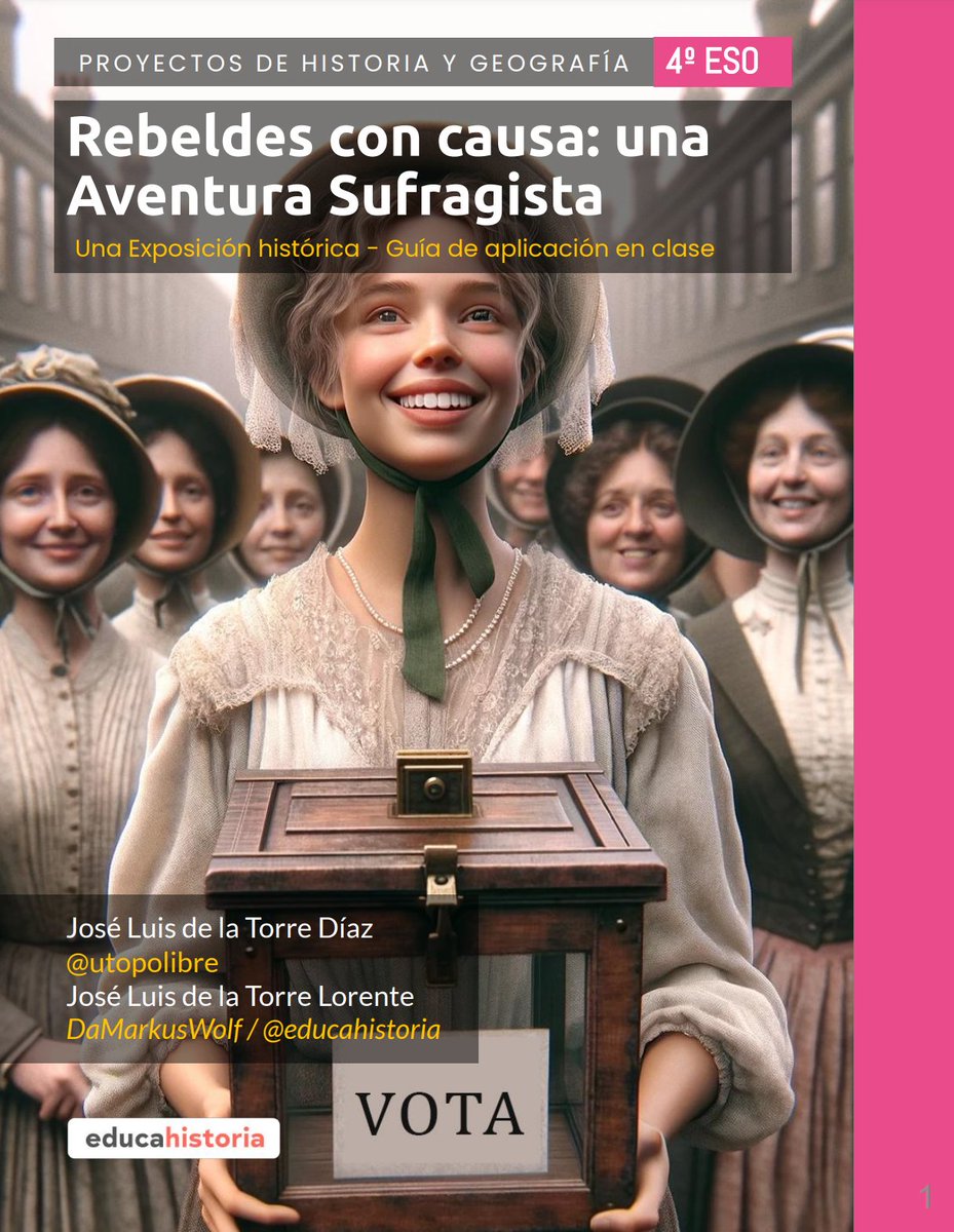 UtopoLibre's tweet photo. 🌟 ¡Embarcamos en una aventura única a través del tiempo! "Rebeldes con causa: una aventura sufragista" es nuestro proyecto estrella en 4º de ESO, donde la historia cobra vida y la lucha femenina se convierte en nuestra inspiración. 

Descarga el PDF al final del 🧵👇👇👇 https://t.co/BISsdczyno