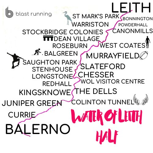 Working on a new visual for the Water of Leith half and looking for help with the wee emblems beside the various neighbourhoods the river runs through.. any ideas peeps? #waterofleithhalf #logodesign