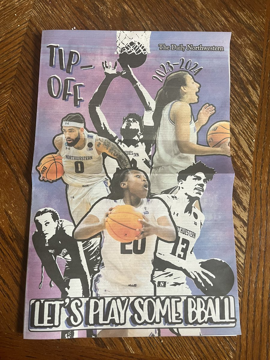 CervantesPAlex's tweet photo. College basketball is back — and so is @DailyNU_Sports’ basketball preview! Putting this together was a labor of love, so go find a print copy on campus or check out our stories online! https://t.co/c4OynI09uX