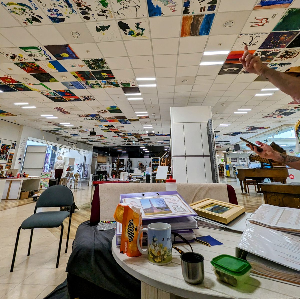 northedinarts's tweet photo. Busy couple of weeks for the AFGU project. Working with artists Alice Betts &amp; Samantha Dick on the next paste up, &amp; visits &amp; planning for permanent studio space in the new NEA thanks to @CreativeScots &amp; Hubs Network https://t.co/kCIw5Osl5K