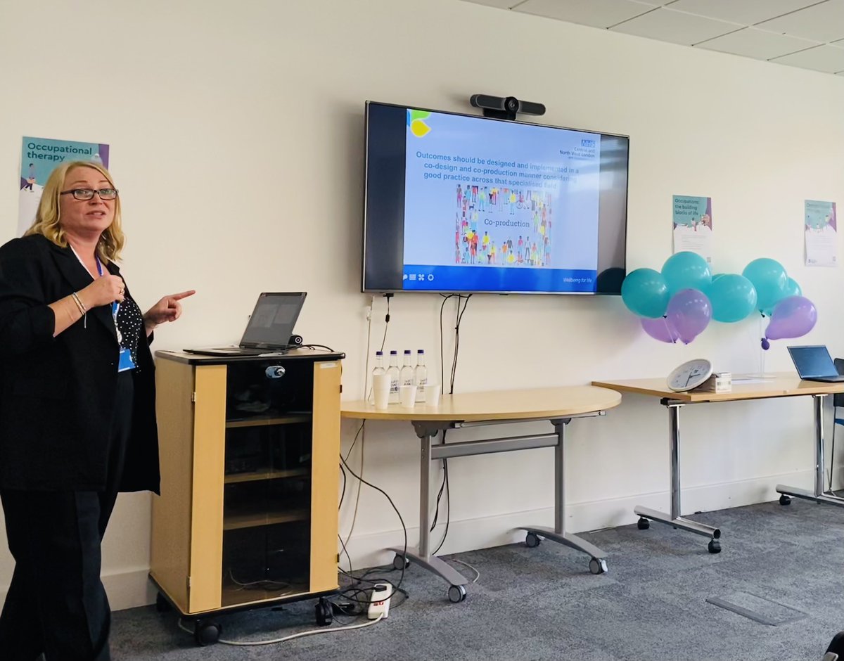 OtNinap's tweet photo. Great day @CNWLNHS #OTconference2023 networking and sharing ideas. #OutcomeMeasures #Models #Digitalisation 💚💚💚 @theRCOT #OTweek 🙏 https://t.co/smHTiUUKpm