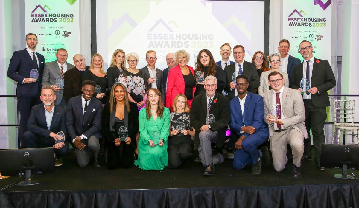 We're proud to have picked up an award at the @EssexHousingAwds for our project The Meadows. The Judges selected the winning scheme ‘for its hi-spec finishes, energy efficiency, transformation of a disused brownfield site &amp; its level of community engagement throughout the build’.