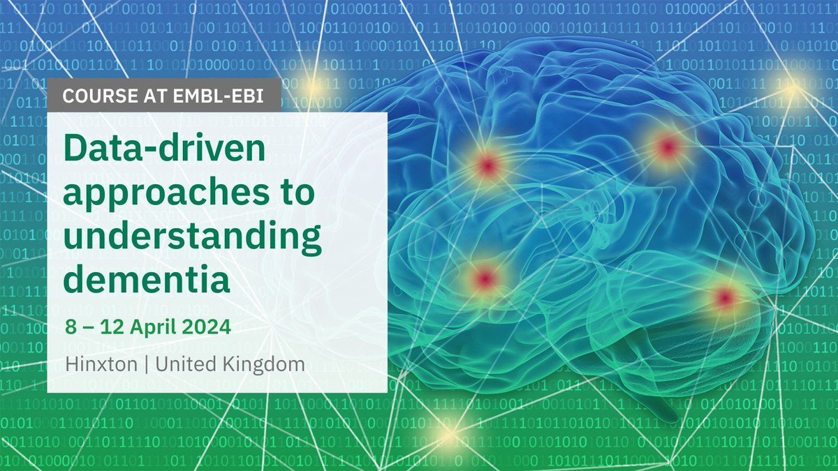 UKDRI's tweet photo. Want to learn more about bioinformatics? 

There is still time to apply for our joint course with @EBItraining, which will teach you how to apply #bioinformatics methodologies, combine data types, &amp; utilise relevant #dementiadata resources

⏱️ 10 Dec:https://t.co/5usjNIbv24 https://t.co/CfjsuG1Tf8