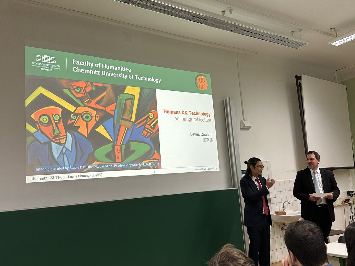 Lewis Chuang giving his inaugural lecture at the Chemnitz University!