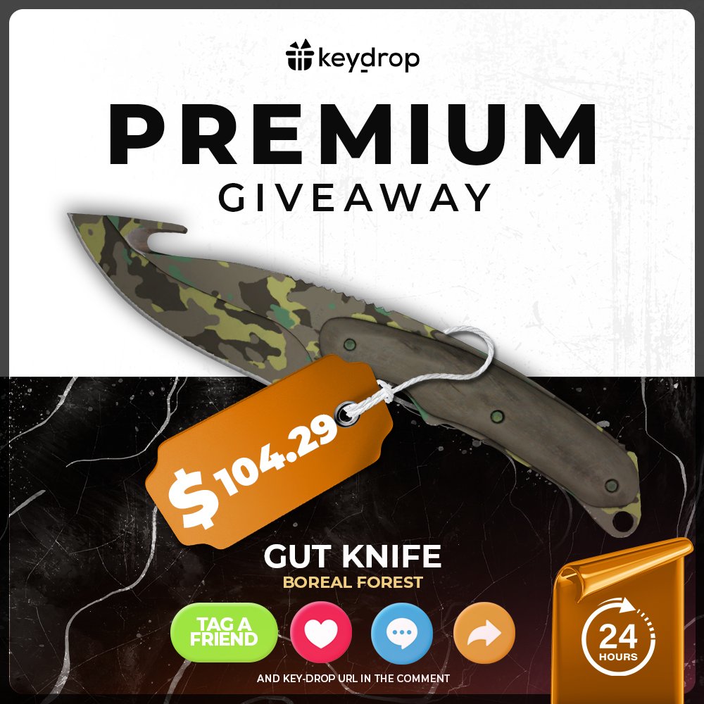 Giveaway on Gut Knife | Boreal Forest 🎁

👊 Just leave ❤️ under the post! 
🤝 Follow us!
🔁 Retweet!
👤Tag a Friend!
 
⏰ Wait 24 hours!

#freeskins #csgoskinsgiveaway #csgoskinsfree #giveaway #airdrop #csgocases #csgocase #csgoesport #skins #csgoskins #keydrop #keydropcom