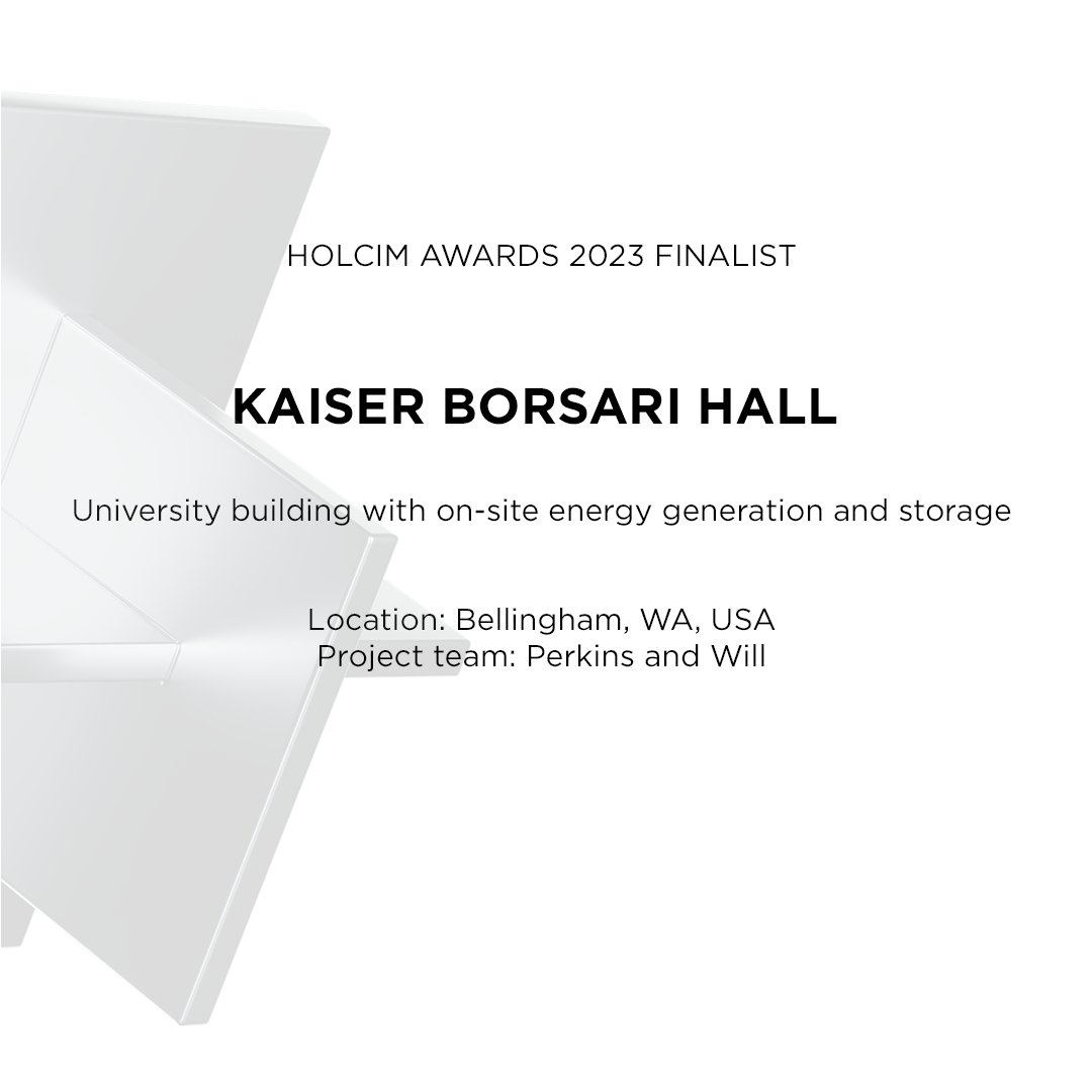 Holcim Foundation (@holcimfdn) on Twitter photo Holcim Awards Finalist Spotlight: Kaiser Borsari Hall in Bellingham, WA, USA
by <a href="/perkinswill/">Perkins&Will</a>
This project is one of the 20 finalists for the #HolcimAwards2023! Join us online on November 18 for the Awards Ceremony, where the winners will be announced bit.ly/3QsqFWJ Holcim Awards Finalist Spotlight: Kaiser Borsari Hall in Bellingham, WA, USA
by <a href="/perkinswill/">Perkins&Will</a>
This project is one of the 20 finalists for the #HolcimAwards2023! Join us online on November 18 for the Awards Ceremony, where the winners will be announced bit.ly/3QsqFWJ