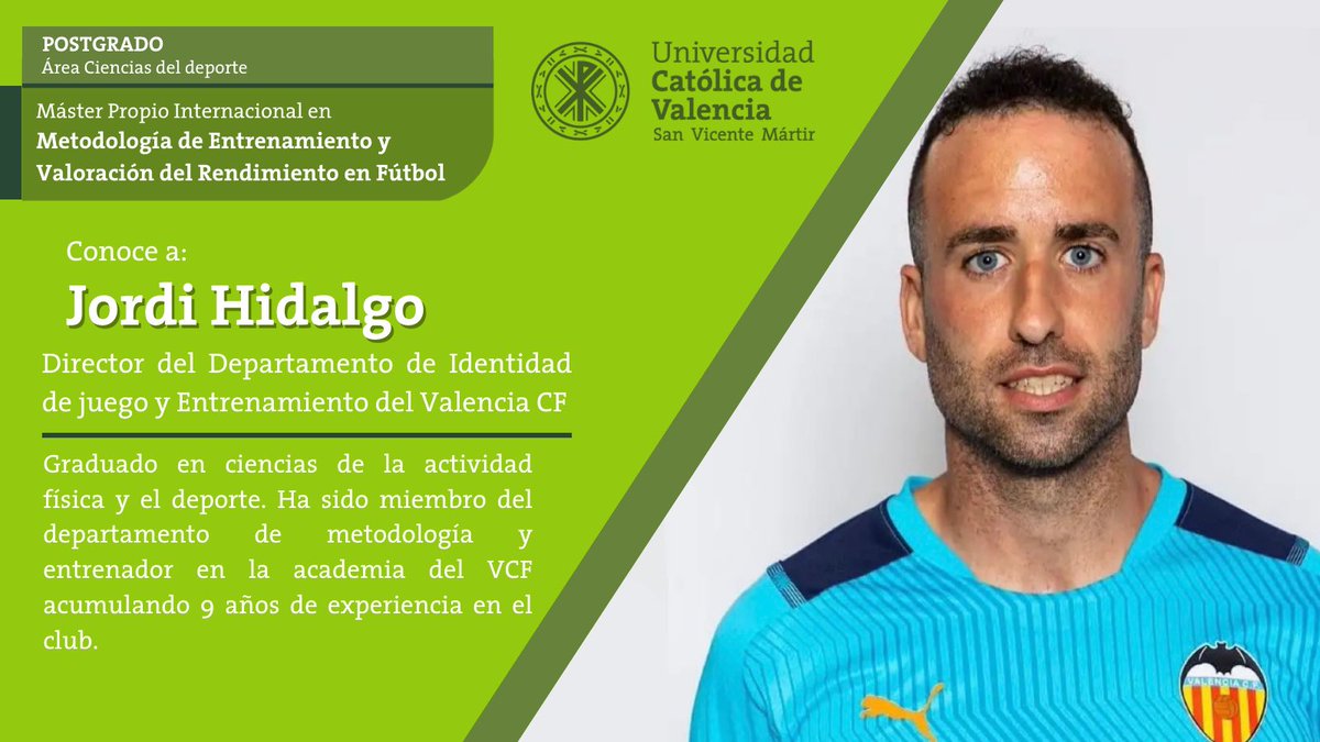 UcvFootball's tweet photo. 🗣️ Mañana nos visitan en el #MIMEVR⚽️:

🕒 9:00-13:30
Jordi Hidalgo “Desarrollo de contextos de entrenamiento de alta calidad”.

🕒 15:00-17:00
Vicente Lizondo Cortés“ Formación-Preparación del tercer equipo. Proyecto VAR”.

#MIMEVR24 #UCVfootball https://t.co/6qaBiTNsOC