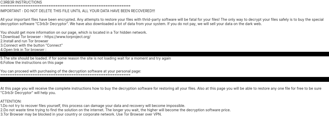 TheDFIRReport's tweet photo. 🚨Confluence exploit (CVE-2023-22518) Leads to C3RB3R Ransomware🚨

➡️Exploit source: 193.187.172.73
➡️Download &amp; Exec: http://193[.]187[.]172[.]73/tmp[.]1u
➡️Lateral Movement: Attempts to spread over SMB/445
➡️Extension: LOCK3D

h/t @GreyNoiseIO https://t.co/VdO5EUjPOj