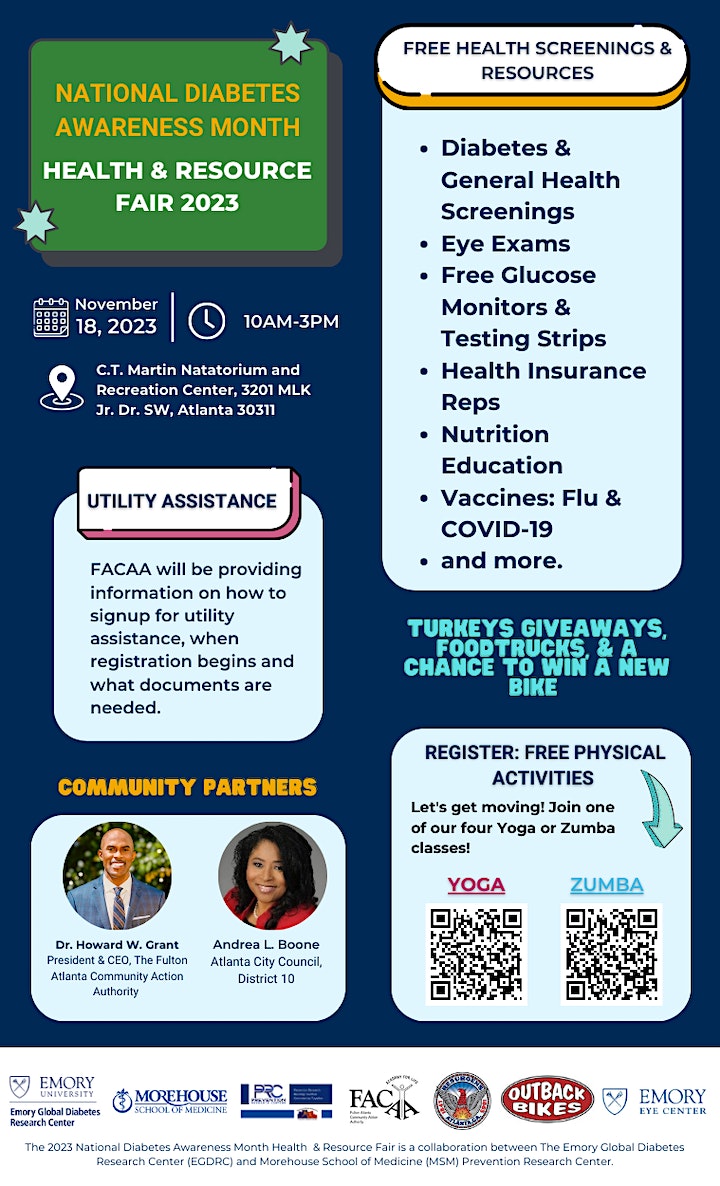 🌟Sharing info on a FREE community #DiabetesAwareness Health Event that will be held at the C.T. Martin Natatorium & Rec Center on Nov 18.🩺FREE diabetes screenings, eye exams, nutrition education, and more!📋Register here: bit.ly/3sl1IDi @apsupdate @CAMontgomeryEDU