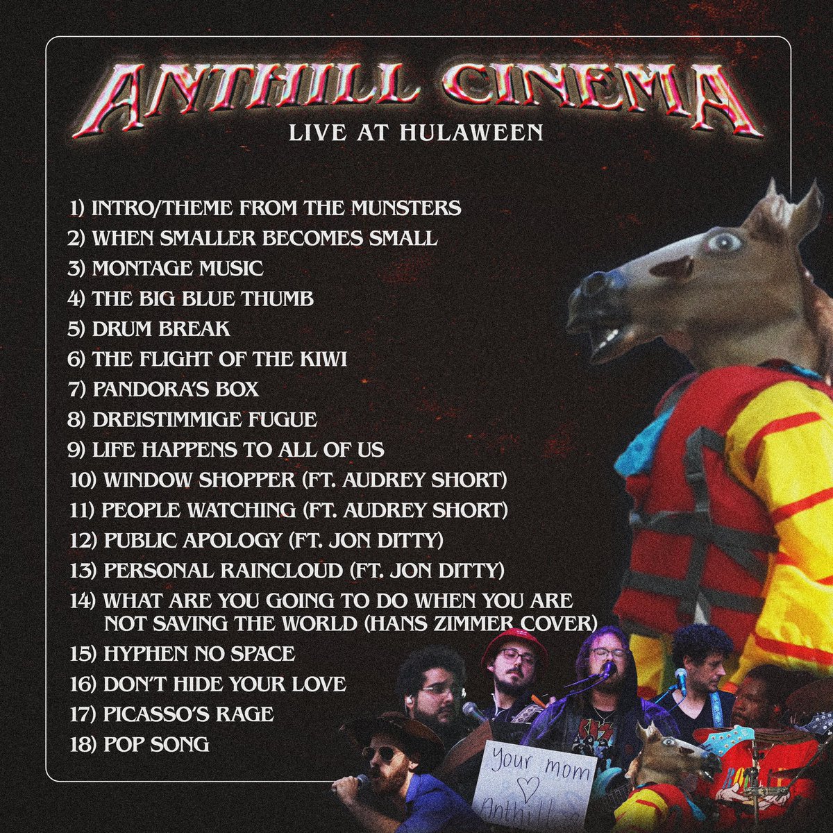 AnthillCinema's tweet photo. 🚨ANNOUNCEMENT🚨

Anthill Cinema Live at Suwannee Hulaween is OUT NOW on all platforms! https://t.co/wgDpR5G4P8