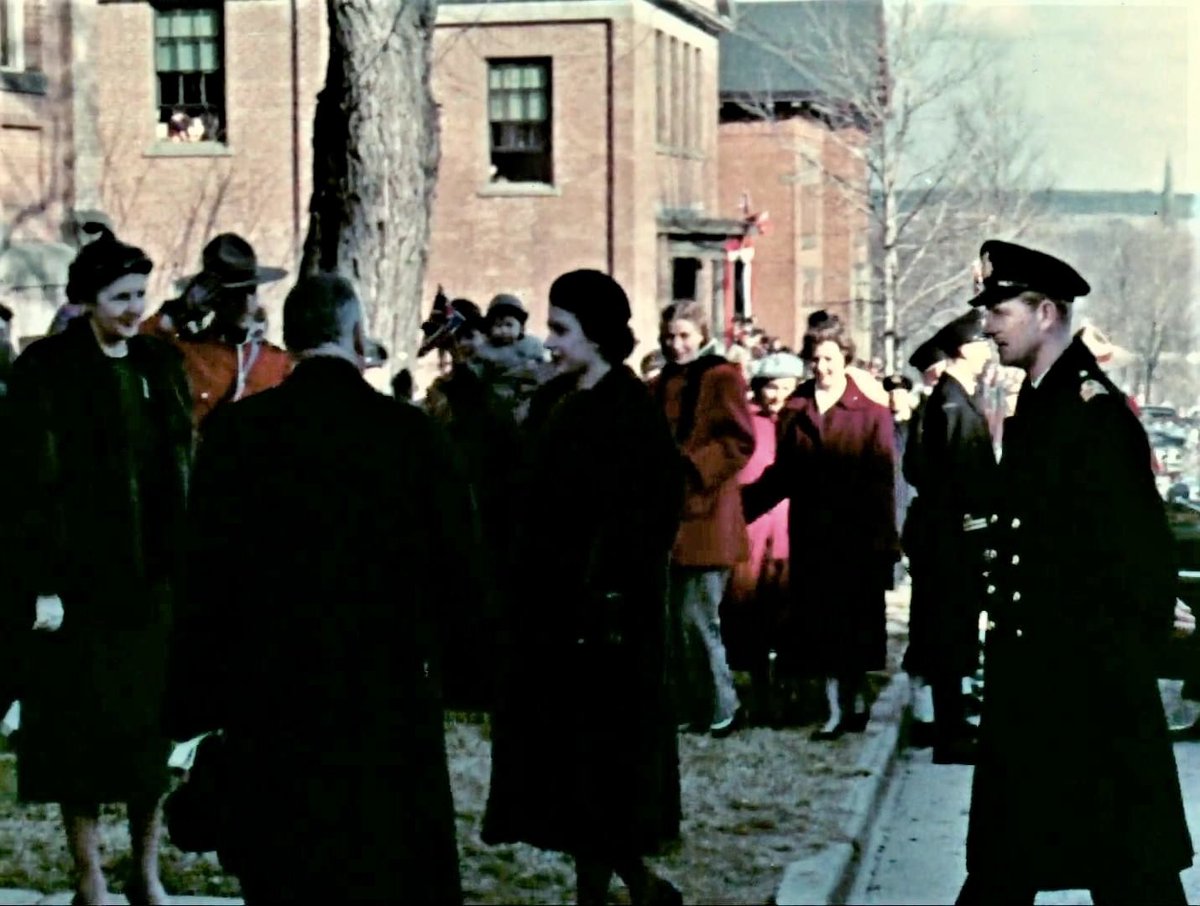 6 Nov 1951, Fredericton, NB: Princess Elizabeth (later Elizabeth II, Queen of Canada) & Philip (later Prince Philip), The Duke of Edinburgh, visited the University of New Brunswick. #canadiancrown #cdnpoli #cdnhist @UNB @Gov_NB