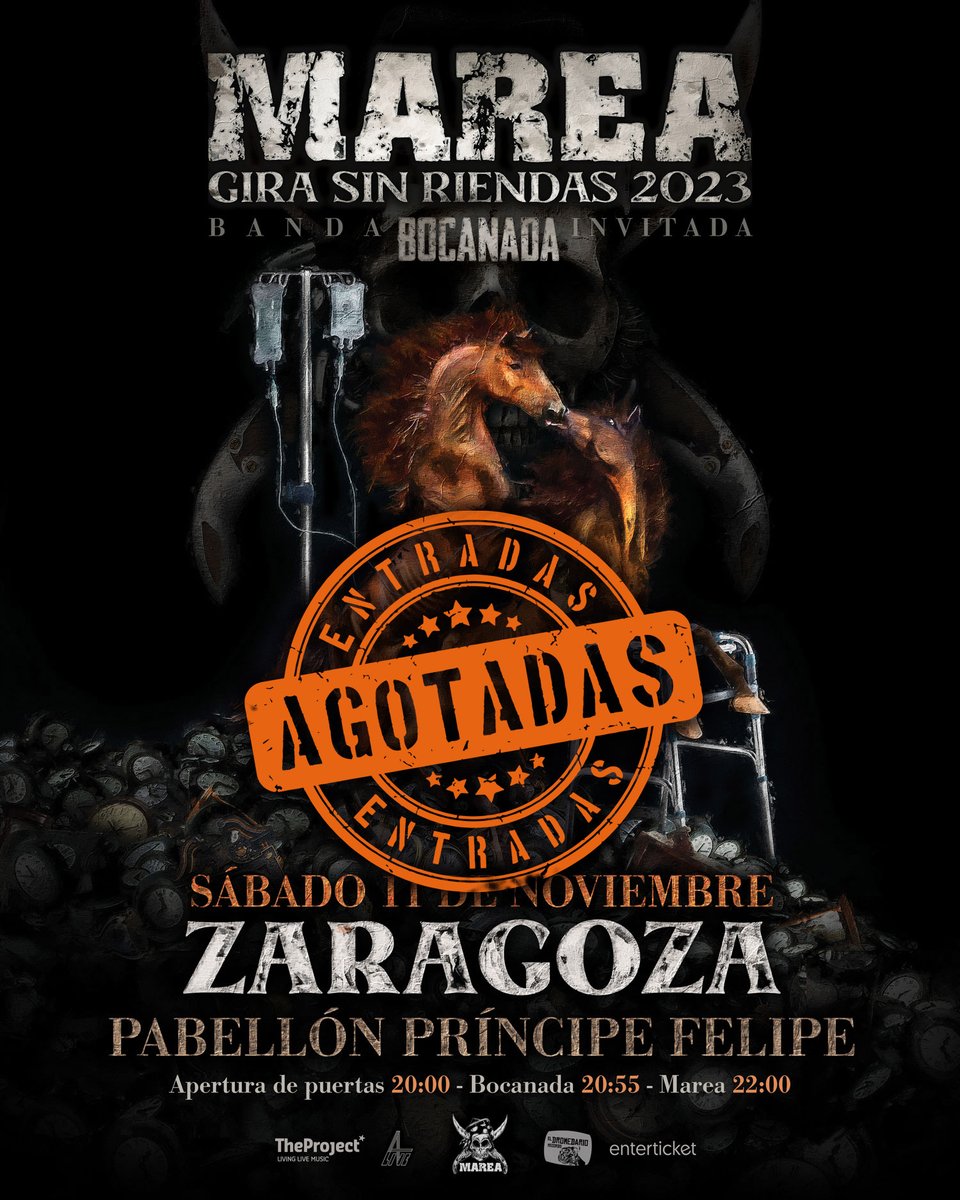 Zaragoza agotadas las entradas. Muchas gracias.
#Marea #LosMarea #Rock #Agotado #GiraSinriendas