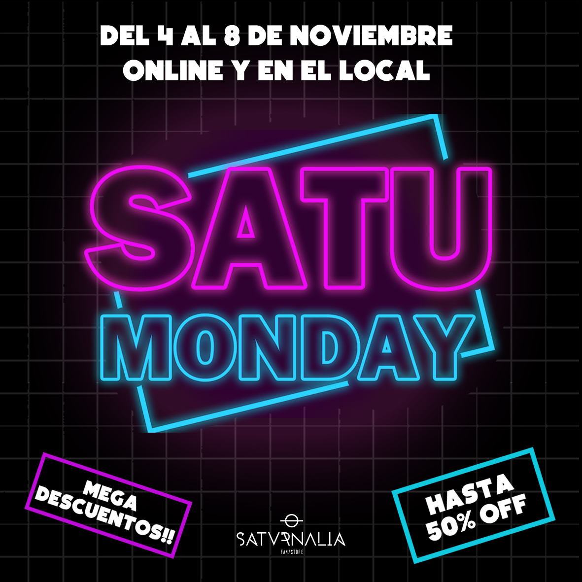 SaturnaliaArg's tweet photo. 🔥DEL 4 AL 8 DE NOVIEMBRE LOS DESCUENTOS QUE ESPERABAS!🔥 
https://t.co/Q3xhDPn02y https://t.co/uA5gqXyk8c