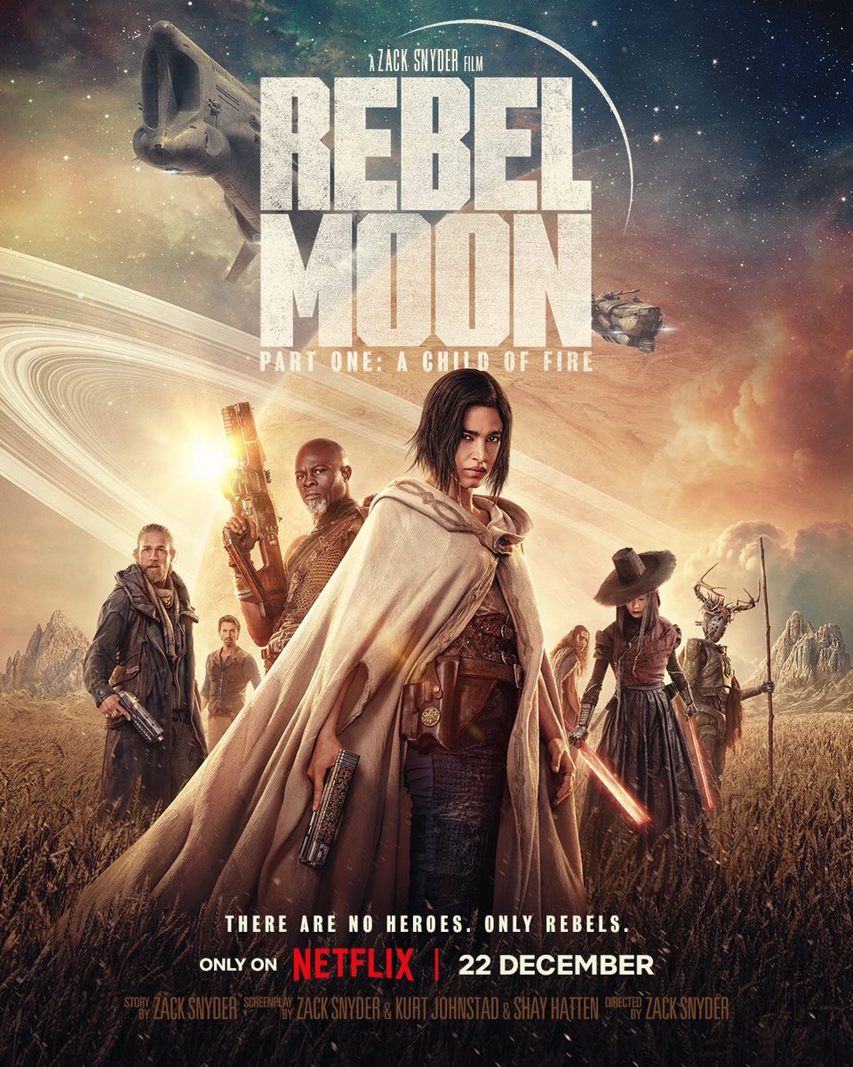 DiscussingFilm's tweet photo. New poster for Zack Snyder’s ‘REBEL MOON: PART 1’.

Trailer releases on Sunday. https://t.co/slLcZuCaxT