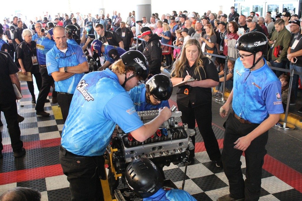 Lakeshore_HS's tweet photo. Lakeshore High School Engine Build Club Wins First Place at SEMA Show Playoffs in Las Vegas, Nevada!  

#LakeshoreHighSchool #EngineBuildClub #SEMAShow #HotRoddersOfTomorrow #FirstPlace https://t.co/qK9oL867zD