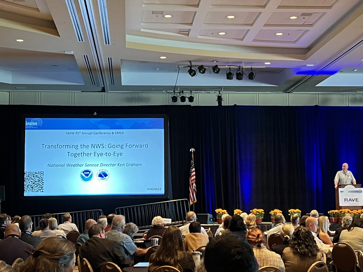 The <a href="/NWS/">National Weather Service</a> Director laying out his vision for the future of the agency. Exciting changes coming.  #iaem23