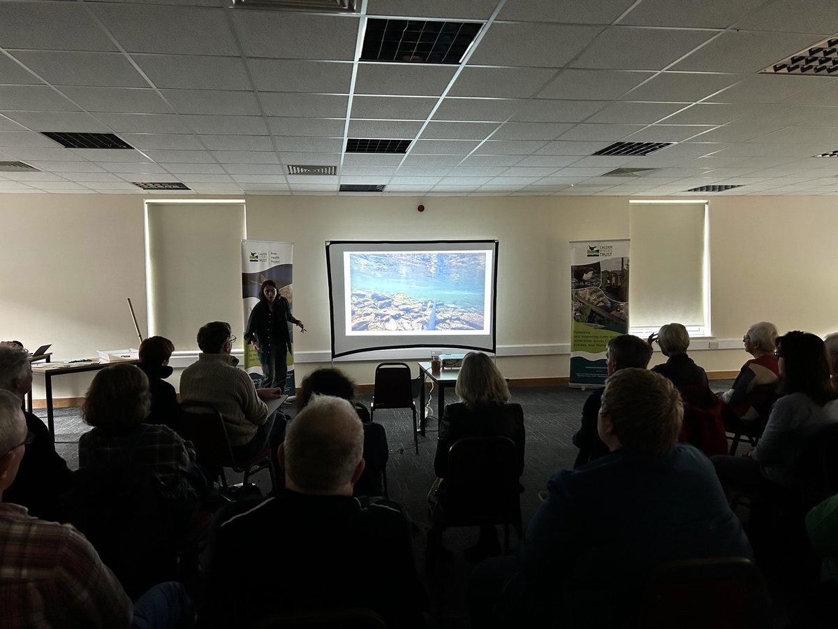 RiverCalder's tweet photo. This weekend, we thanked our River Health Project monitors for their efforts this #Riverfly season! Our guest speaker, @josie_south, spoke to the group about her work on Crayfish in the Calder Catchment and how we can protect our native populations of White-Clawed Crayfish (1/3) https://t.co/ozEq8rhf9k