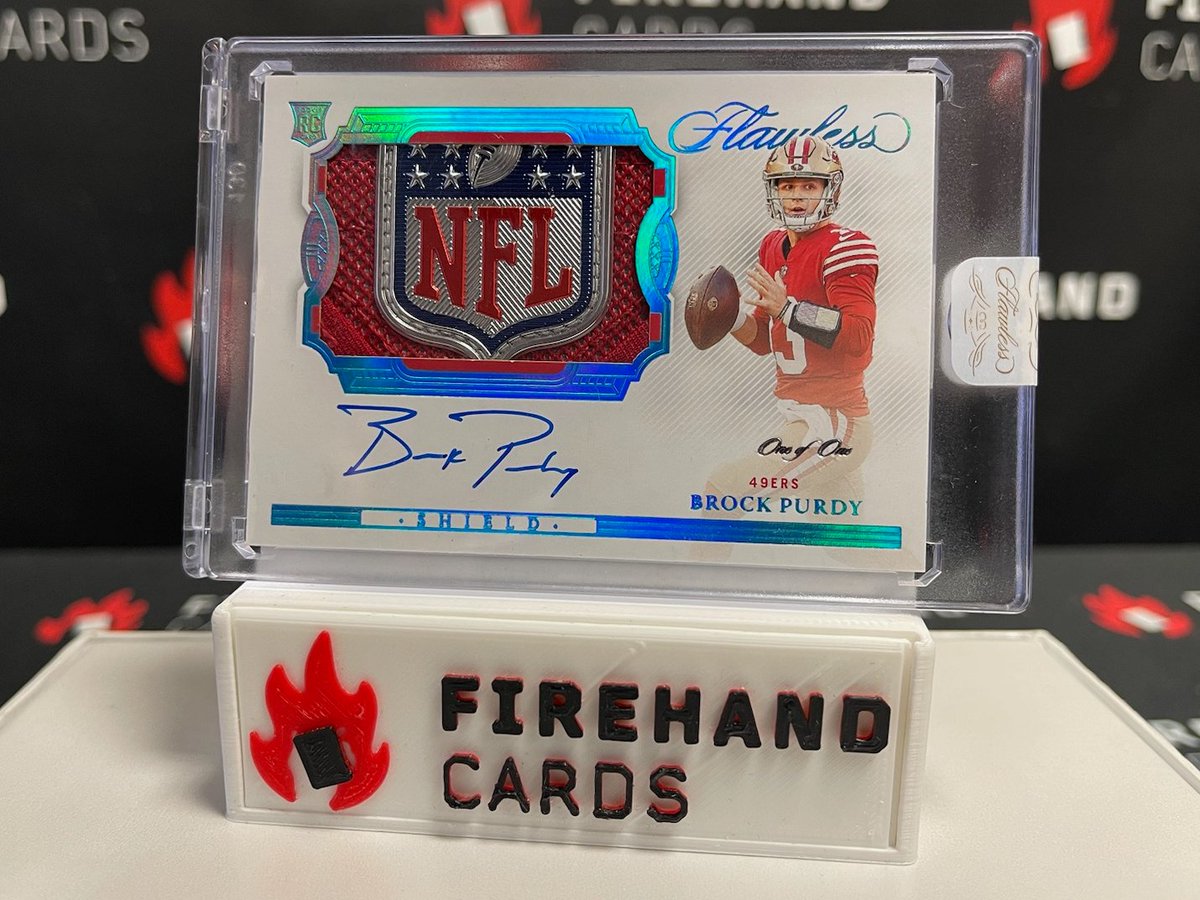 FireHandCards's tweet photo. 🔥Just Pulled🔥
Brock Purdy
2022 Flawless NFL Shield Rookie Patch Auto 1/1 👀

#firehand #groupbreaks #thehobby 

Join a break with us: https://t.co/15sUr77QZI https://t.co/OSdrYSUG4g