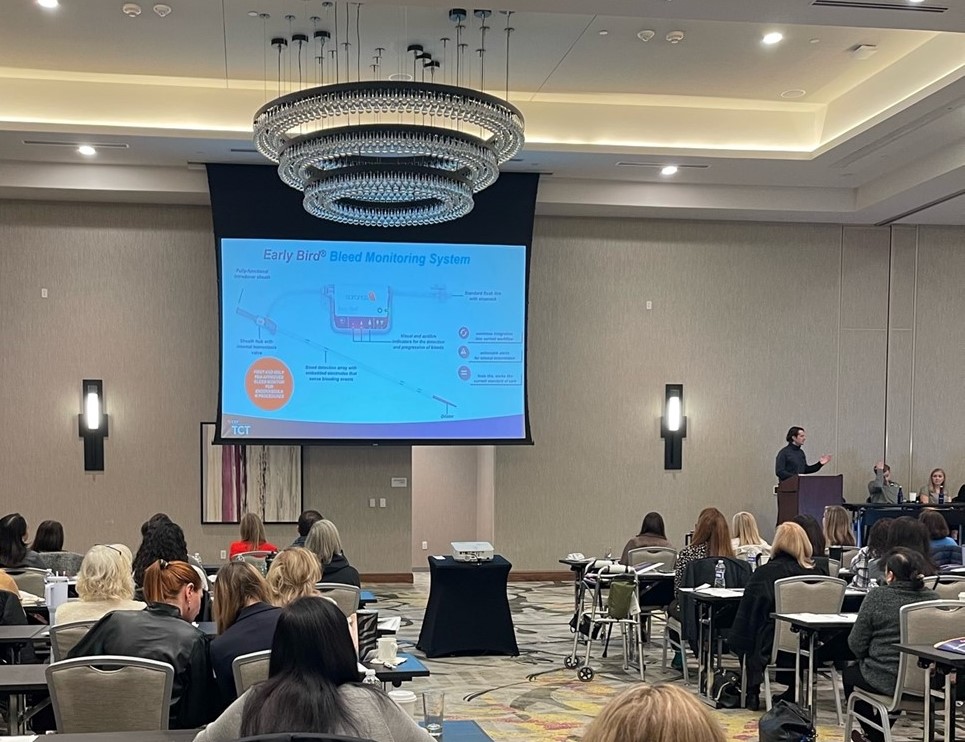 SaranasInc's tweet photo. Saranas was thrilled to attend another successful North Jersey International Cardiology Symposium, sponsored by the Atlantic Health System. A big thank you to Philippe Genereux for his insightful talk on the innovative Early Bird Bleed Detection System. #innovationincardiology https://t.co/G0SECeMGLM