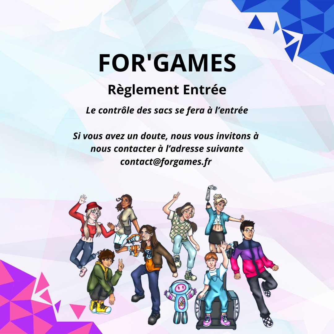 ForGames57's tweet photo. 🎮📜 Le règlement pour l'entrée à For'Games est enfin disponible 🎉

Préparez-vous pour l'aventure ! 🚀

📌Rendez-vous à For'Games, le 11-12 novembre 2023 au Centre de Congrès du Burghof - Forbach https://t.co/aAQc9pbj2w