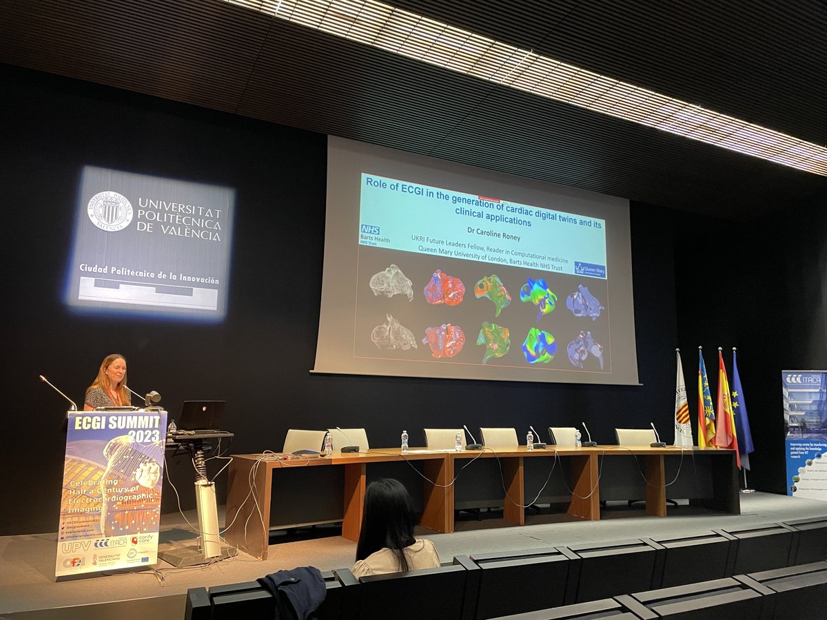 ecgisummit's tweet image. #ECGISummit2023 Caroline H. Roney @CarolineRoney talk on the &quot;Role of ECGI in the generation of cardiac digital twins and its clinical applications.&quot;